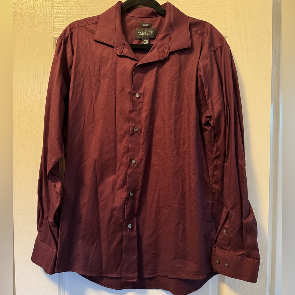 Burgundy dress shirt